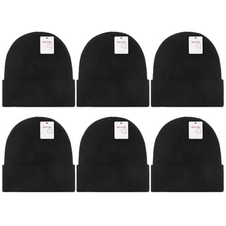 Womens Knit Beanie Cap Hat (2 PACK), Black/Camel - Walmart.com