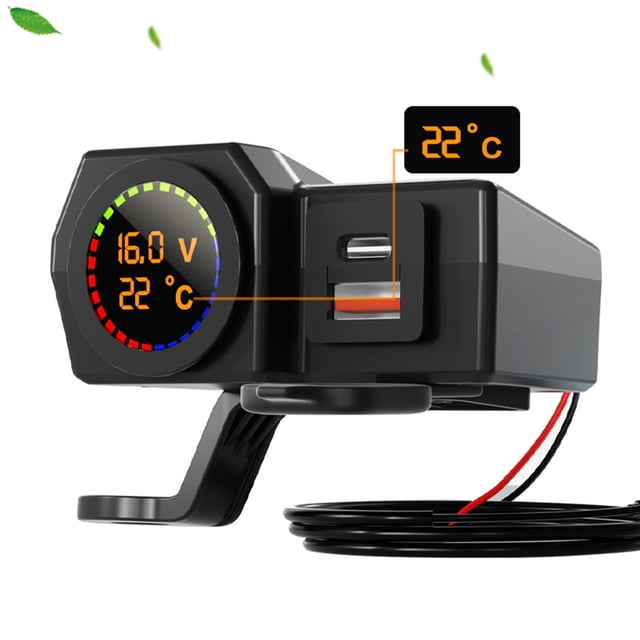 12V-24V De Teléfono USB Para Motocicleta Puerto QC 3.0 Para Cámaras De Teléfonos Inteligentes shamjiam Adaptador USB