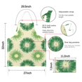 thumbnail image 7 of Green Tie Dye Apron-Garden Aprons for Women with Pockets-Cotton Linen Waterproof Kitchen Cooking Gardening Aprons Adjustable for Kitchen,Cooking,BBQ and Salon 33x27 Inch, 7 of 7