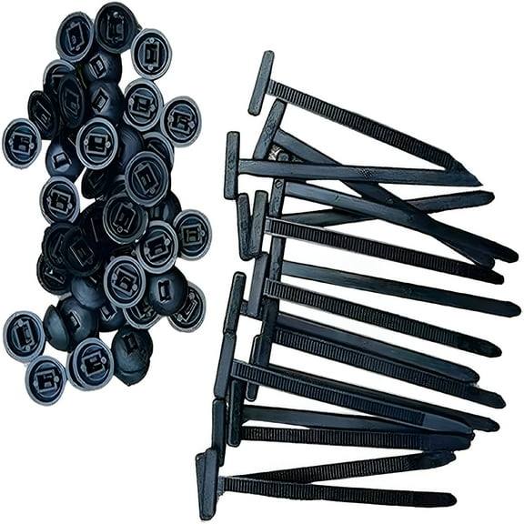 ICERUN 100 Set Nylon Universal Cable Tie Buckle,Multifunctional Cable Tie Buckle,Self Locking Nylon Cable Zip Ties,Zip Ties Holder for Car Fender,Bumper