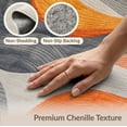 thumbnail image 6 of ODIKA 9'x12' Machine Washable Non-Slip Area Rug, Chic Abstract in Burnt Orange and Slate Grey Design High Traffic Rug, Burnt Orange Slate Grey, 104662, 6 of 7