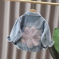 thumbnail image 5 of DJDLJWCJ Girls Denim Jacket (18M-12Y) Long Sleeve Button Down Girls Jean Jacket Cute Fall Winter Jacket for Toddler Kids Blue Size 2T, 5 of 10