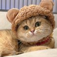 thumbnail image 5 of Puppy Cap Bear Shape Cute Dress-Up Costume Warm Headwear Dogs Hats Pet Accessories, 5 of 8