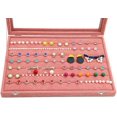 thumbnail image 3 of Wuligirl Caja organizadora de joyas con tapa transparente de terciopelo, bandeja apilable para almacenamiento de joyas, escaparate (caja de anillos), 3 of 5