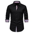 thumbnail image 2 of pstuiky camisa de manga larga para hombre, Camisa vaquera informal de manga larga con cuello abatible y bolsillo abotonado para hombre camisetas de hombre s, 2 of 9