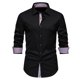 thumbnail image 2 of pstuiky camisa de manga larga para hombre, Camisa vaquera informal de manga larga con cuello abatible y bolsillo abotonado para hombre camisetas de hombre s, 2 of 9