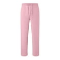 thumbnail image 6 of CQONEPT Women's Fleece Sweatpants Elastic Waist Loose Fit Joggers Pant Drawstring Casual Lined Workouts Cycling Trousers with Pockets Pink M, 6 of 6