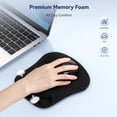 thumbnail image 6 of TECKNET BASICS Mouse Pad with Wrist Support, Ergonomic Gaming Mouse Pad for Pain Relief, Non-Slip Waterproof Desk Pad for Office, Study & Laptop, Black, 6 of 9