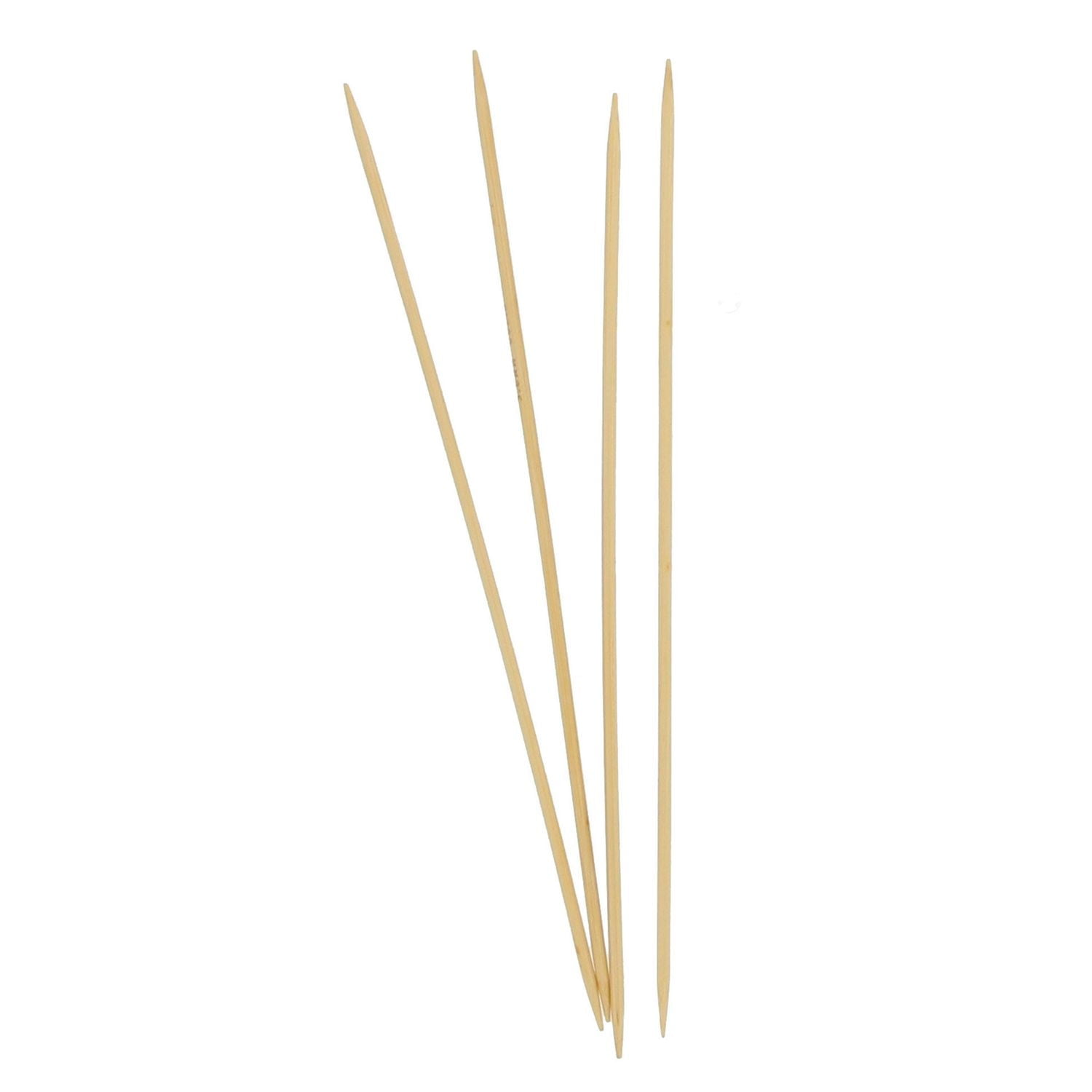 Love Knitting 8" Bamboo Double Point Knitting Needles - 4 pieces, Sizes 2.5 - 5.0 mm