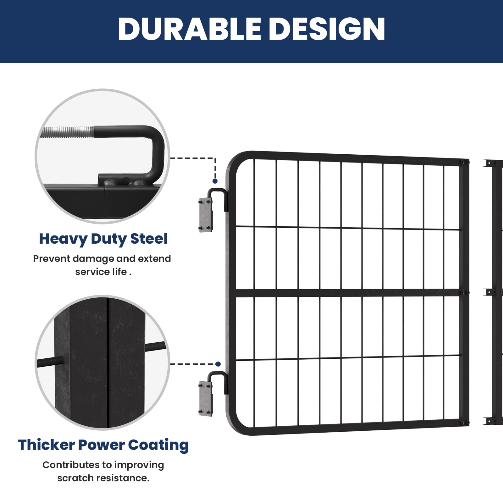 Horse Stall Guard showcasing Yoke Design, Horse Stall Door with 48" W x 24" H, Horse Stall Gate featuring Heavy-Duty Thick Steel Frame, Fits Standard Barn Doorways