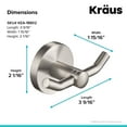 thumbnail image 2 of Kraus Bathroom Towel Hooks, Brushed Nickel, 2 of 8
