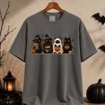thumbnail image 2 of Black Cats Halloween Shirt, Cute Spooky Cat Crew Costume Graphic Tee, Ghost Pumpkin Spooky Season Gift for Cat Mom, Unisex, 2 of 10