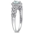 thumbnail image 3 of Everly Women's Aquamarine 10k White Gold Ring, 3 of 8