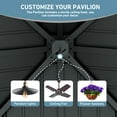 thumbnail image 5 of Modern Shade Tranquil Grove 10'x10' Hardtop Gazebo, Cedar Frame, Steel Roof, Netting, Curtain, Brown Outdoor Pavilion, 5 of 8