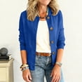 thumbnail image 6 of CIENVNSTG Cardigan Sweaters for Women Knit Button Down Jacket Long Sleeve Sweater Blazer Casual Cardigan Coats with Pockets Blue XL, 6 of 6