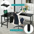 thumbnail image 3 of BestOffice L-Shaped Corner Gaming Desk,Black, 3 of 6