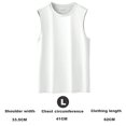 thumbnail image 2 of Camisas deportivas sin mangas para hombre, camisetas sin mangas para correr, camisetas musculosas suaves y transpirables, color blanco, 2 of 6