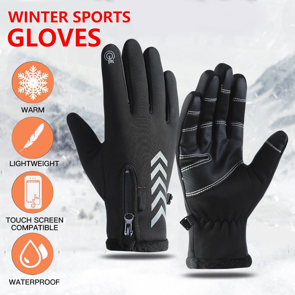 Thermal Touch Screen Ski Mens Winter Warm Windproof Waterproof Anti-slip Gloves 