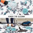 thumbnail image 5 of Aqua Rose Outdoor Rug for Patio/Deck/Porch, Non-Slip Large Area Rug 5 x 7 Ft, Rustic Romantic Botanical Floral Vines Art Indoor Outdoor Rugs Washable Area Rugs, Reversible Camping Rug Carpet Runner, 5 of 8