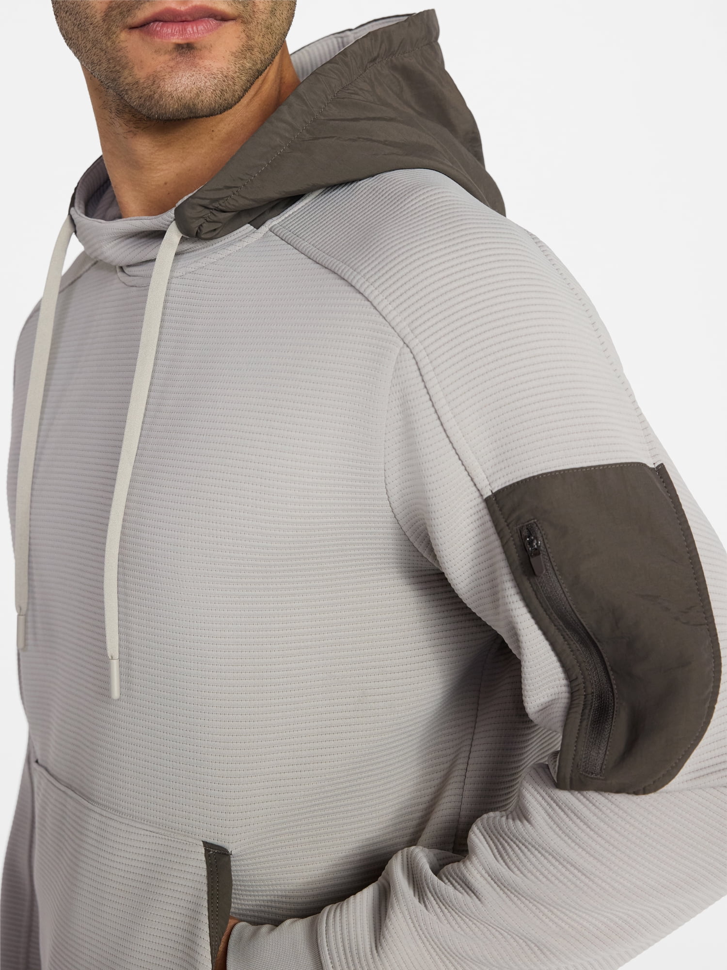 Athletic Works Men's and Big Men's Mix Media Hoodie, Sizes S-5XL