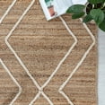 thumbnail image 6 of Jani  Bougainvillea Natural & Ivory Lattice Braided Area Rug 5' x 8', 6 of 8