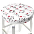thumbnail image 3 of Bingfone 13 Inch Padded Round Bar Stool Cover Cushion With Elastic Fabric Round Chair Seat - I Love My Dad, 3 of 7