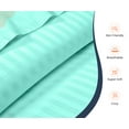thumbnail image 3 of SGI Bedding Egyptian Cotton Top Split Sheet Set Stripe Adjustable Bed 32" Split Head King 600 TC 15" Deep Aqua Blue, 3 of 9