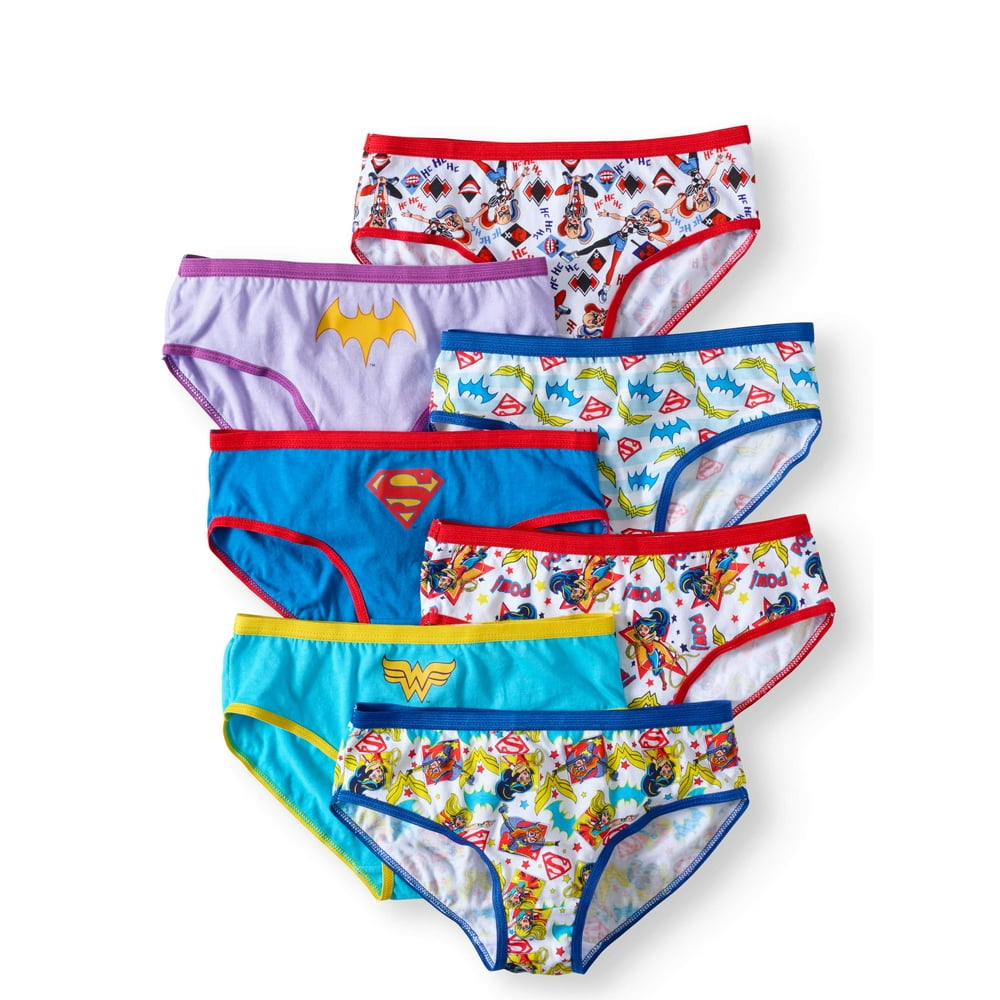DC Comics DC Superhero Girls Brief Underwear 7Pack, Sizes 48