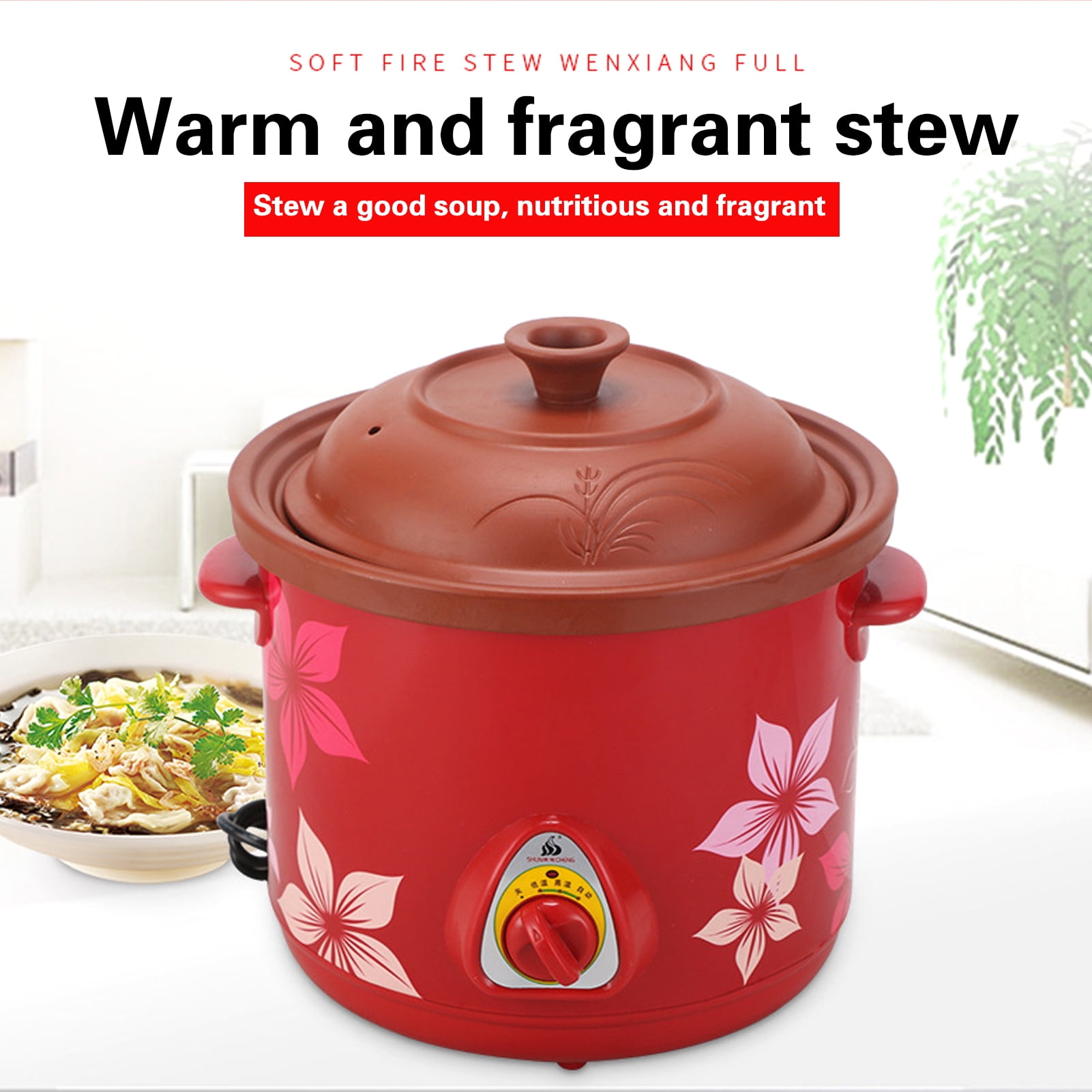 Purple sand electric stew soup ceramic pot cooker household health