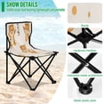 thumbnail image 4 of WOBOGO Cute Smile Jumping Tiger Camping Chair Convenient Four Corner Backrest Folding Stool Can Hold Up to 220lbs, 4 of 8