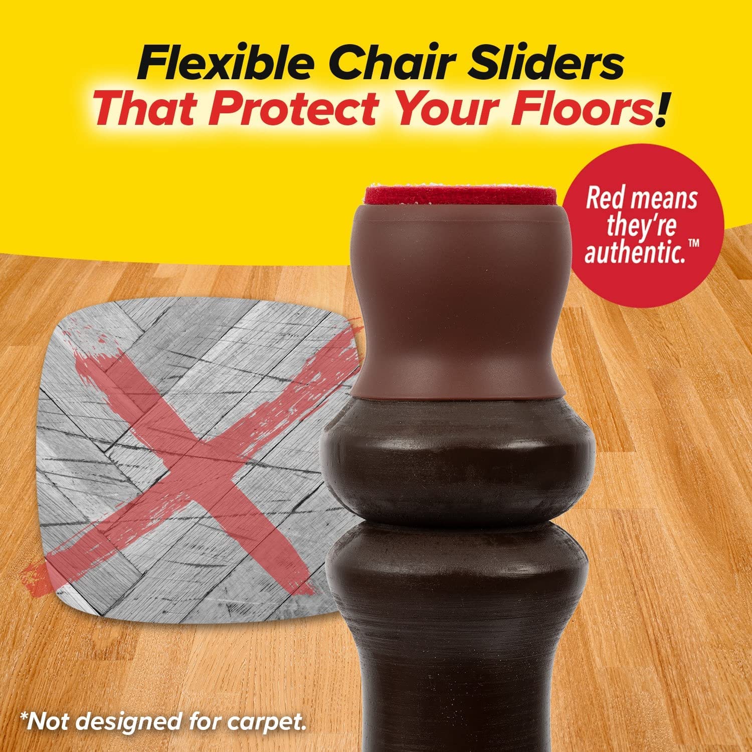 Buy Walnut As Seen On TV Premium Chair Covers Protect Hardwood & Tile