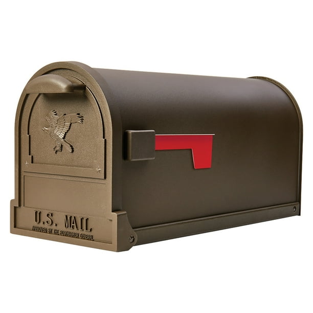 Gibraltar Mailboxes Arlington Large, Steel, PostMount Mailbox, Bronze