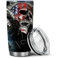 thumbnail image 2 of 20 Oz American Skull Gift for Men,Motorcycle Cup for Men,Skull Tumbler Cup Water Bottle,Novelty Birthday Gifts for Him,Dad''s Day Gift, American Flag Stainless Steel Double Wall Tumbler with Lid, 2 of 6