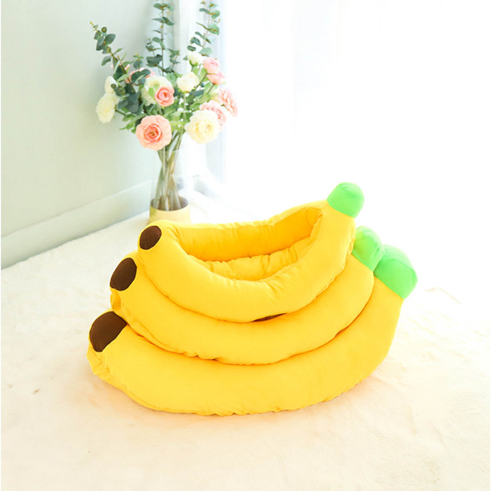 VBODN Dog Beds for Large Dogs On Clearance,Extra Large Dog Bed,Banana Bed Sofa Dog Cute Funny House Cozy Sleep Comfortable Warm Mat Kennel Dog Cushion Pet Winter Bed,for Home & Travel Ideal
