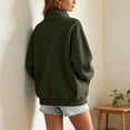 thumbnail image 6 of VBVC Women's Mock Neck Stretchy Sweatshirt , Fall Winter Pullover For Women , Ladies' Long Sleeve Hoodie with Zip Pocket , S-2XL, 6 of 8