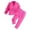 Hot Pink, variant on lnmuld Girls Solid Color Mesh Sleeve Blazer Set, formal 2-Piece Outfit Color:Pink,Size:3-4 Years