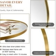 thumbnail image 5 of Andy Star Arched Mirror, 24" x 38" Brushed Gold Bathroom Mirror in Stainless Steel Metal Frame, 1" Deep Set Design, 5 of 8
