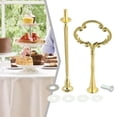 thumbnail image 2 of Mosiee 2/3 Tier Cakes Plate Stand Zinc Alloy Removable Mounting Fruit Tray Bracket Pastry Cupcake Fitting Plate Not Include For Wedding, 2 of 9