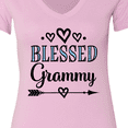 thumbnail image 4 of Inktastic Blessed Grammy Women's V-Neck T-Shirt, 4 of 5