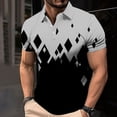 thumbnail image 7 of CHGBMOK Mens Short Sleeve Button Collared Neck Casual Shirts Summer Trendy Printed Stretch Top, 7 of 7