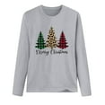 thumbnail image 5 of Patlollav Christmas Tops for Ladies,Womens Tops Plaid Casual Long Sleeve T-Shirt Gift, 5 of 6