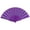 Purple, variant on Mosey Floral Lace Folding Fan Solid Color Strong Structure Portable Handheld Fan for Weddings Parties Travel