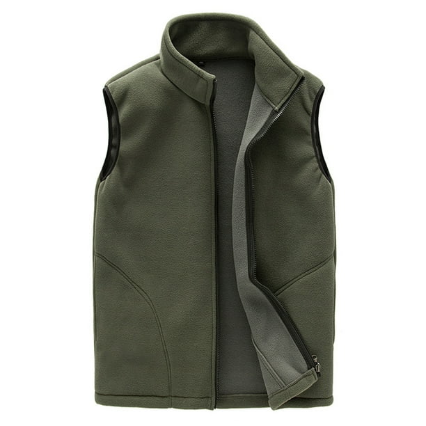 RONSHIN - Fashion Men Warm Full Zip Casual Fleece Vest Outdoor Climbing ...