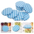 thumbnail image 4 of 50 tapas de tarros de mermelada, tapas de tarros a cuadros a cuadros, tapas de conservas de boca regular, tapas de tarros de gelatina, tapas giratorias de repuesto para tarros de conservas, 7,7 cm, 4 of 7