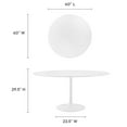 thumbnail image 6 of Modway Lippa 60" Round Wood Top Dining Table in White, 6 of 7