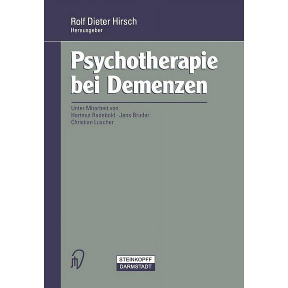 Psychotherapie Bei Demenzen, (Paperback)