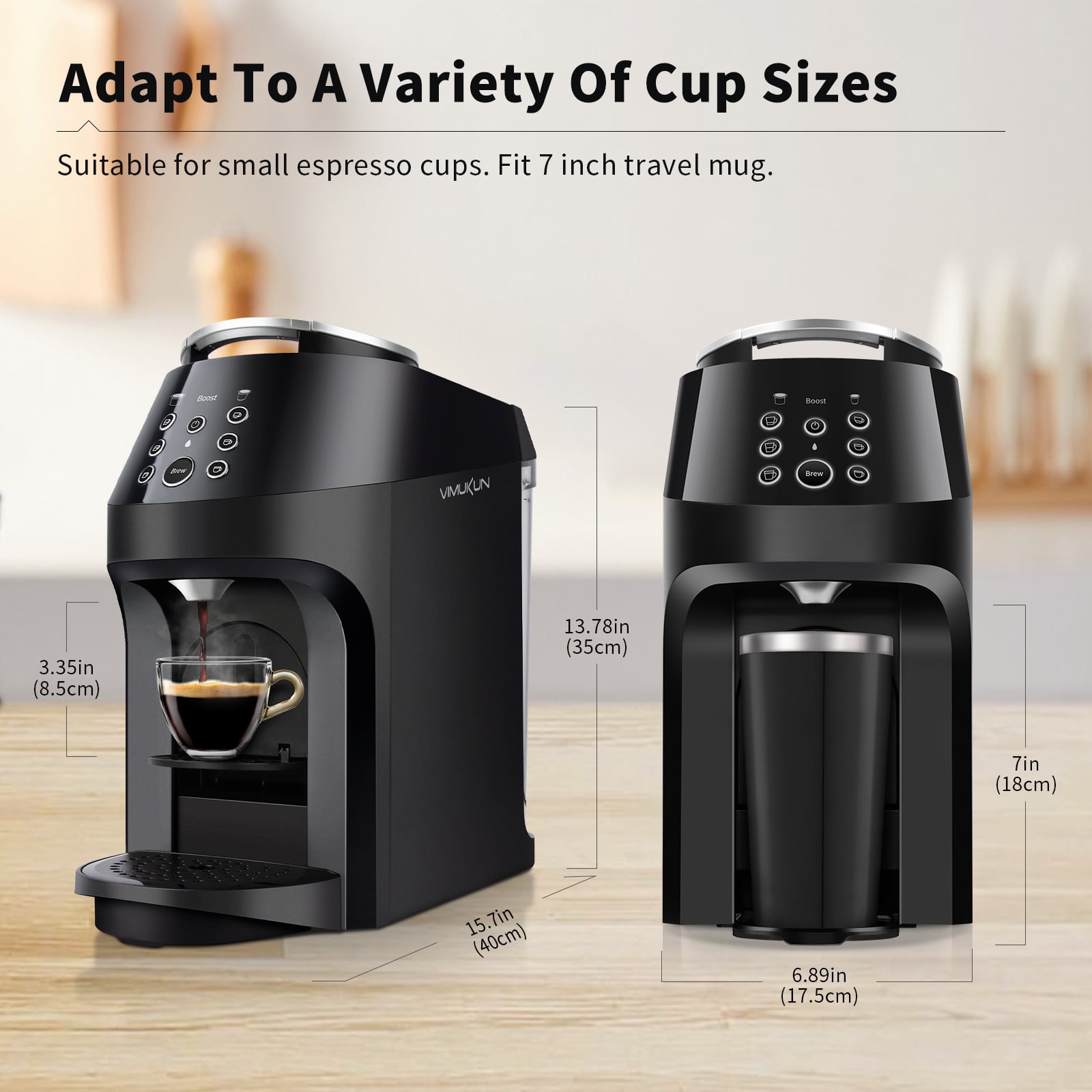3-in-1 Coffee Maker, Coffee and Espresso Machine Combo for Nespresso, K-Cup Pod and Ground Coffee, Coffee Machine Compatible with Nespresso Capsules OriginalLine, 19 Bar Pressure Pump, 6 Brew Sizes