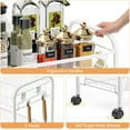 thumbnail image 4 of 4-Tier Rolling Cart, Metal Utility Cart with 3 Hooks, Easy Assemble Mobile Storage Trolley On Wheels, Metal Shelving Units Kitchen Bathroom Laundry Room Black,4-Tier, 4 of 9