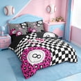 thumbnail image 2 of Erosebridal Leopard Print Billiard 7pcs Bedding Comforter Set For Girls,Cute Gothic Skull Queen Bedding Sets For Kids,Reversible, 2 of 7