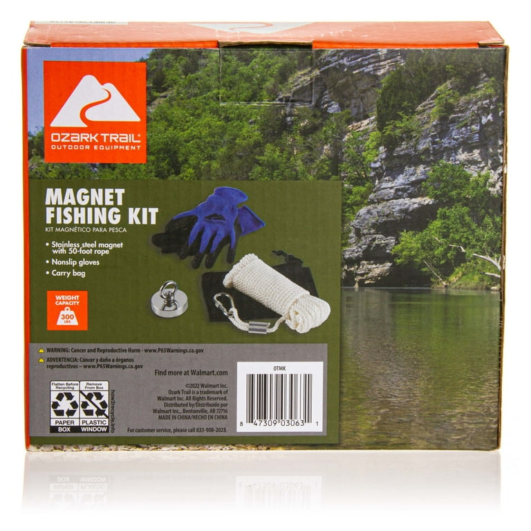Ozark Trail Fishing Magnet Kit. 300 lb Capacity